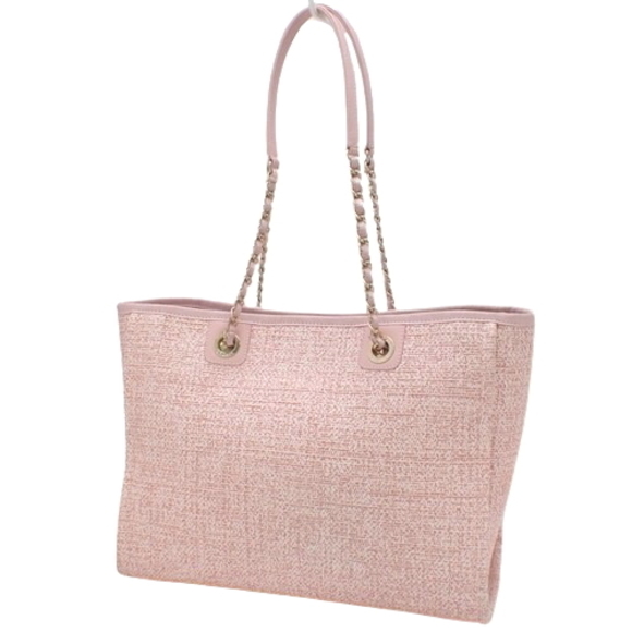 Chanel Canvas Pink Bag Shoulder Deauville Tote - Picture 1 of 8